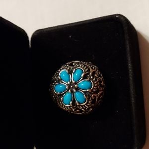Beautiful  sleeping beauty Turquoise Ring. Size 6. Nice Carolyn Pollock Sterling